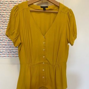 J Crew v neck buttoned blouse